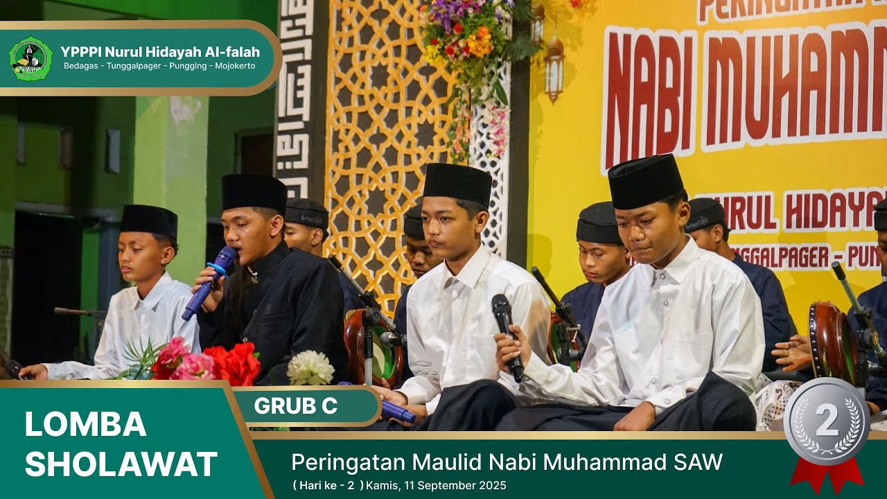 JUARA 2 LOMBA SHOLAWAT | GRUP C | PERINGATAN MAULID NABI MUHAMMAD SAW | YPPPI NURUL HIDAYAH AL-FALAH