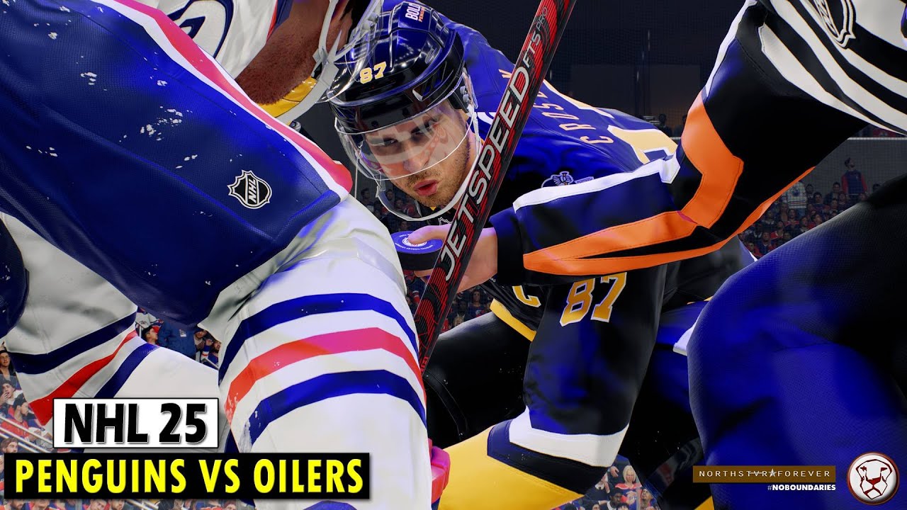 NHL 25: Penguins vs Oilers Game Highlights  - True Broadcast Legacy Camera | Xbox Series X