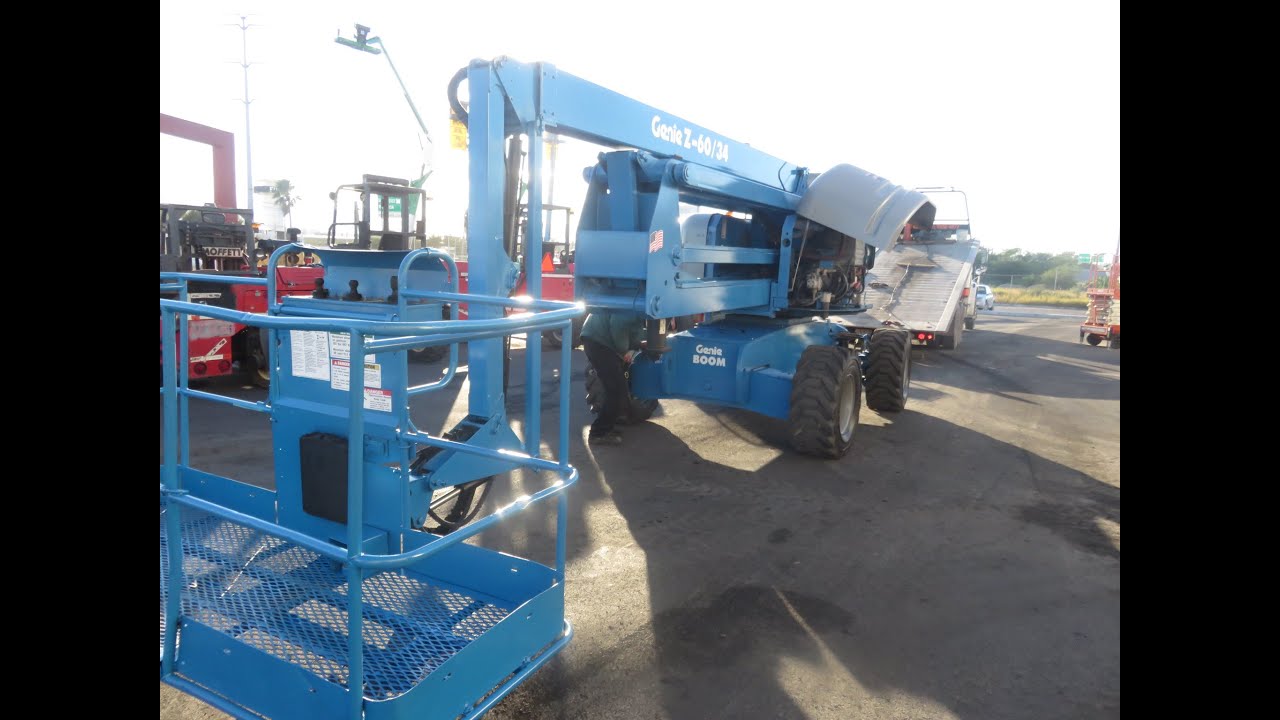Cómo Operar o Manejar Plataforma Articulada GENIE Modelo Z-60/34 Diésel 500 Lbs desde TABLERO PISO