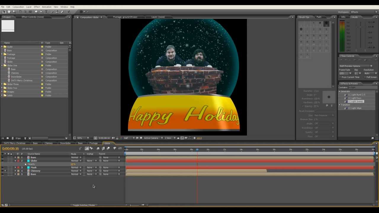 Snow and Fire Globes in After Effects - 