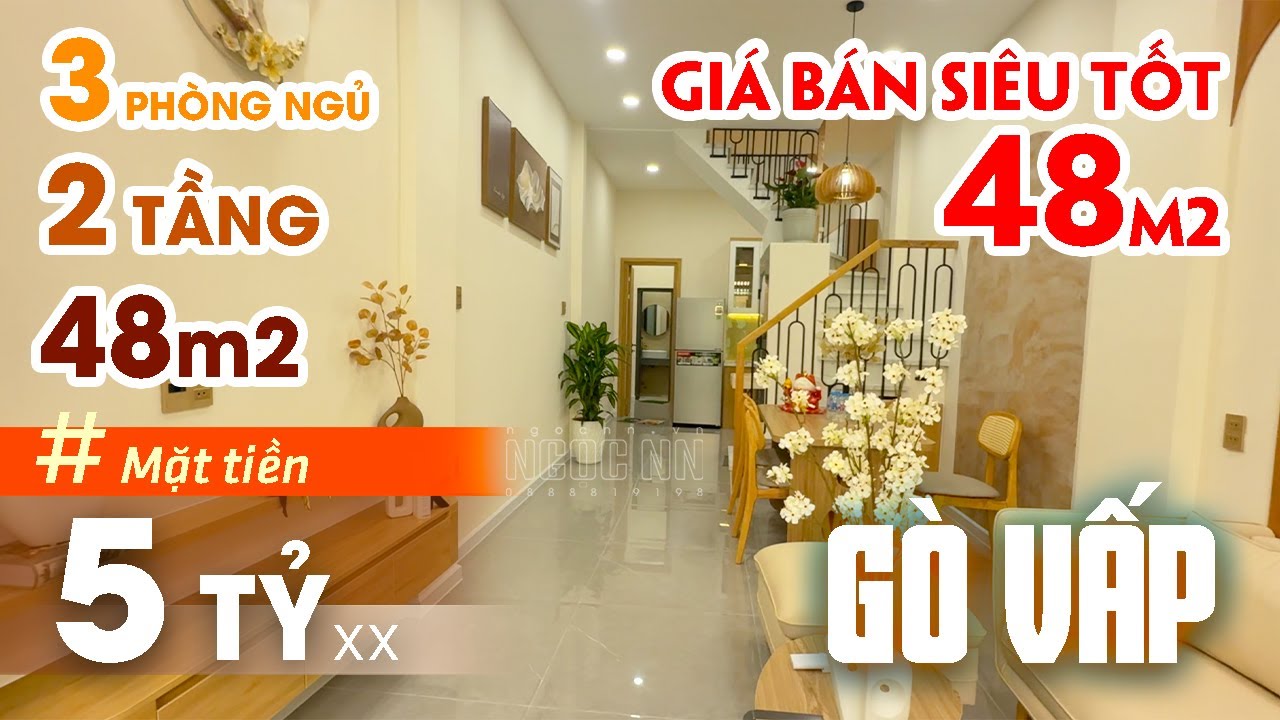Bán nhà mặt tiền Gò Vấp phường 7, nhà đẹp Gò Vấp 48m2 giá chỉ 5 tỷ x. Quá Rẻ! #bannhagovap #ngocnn