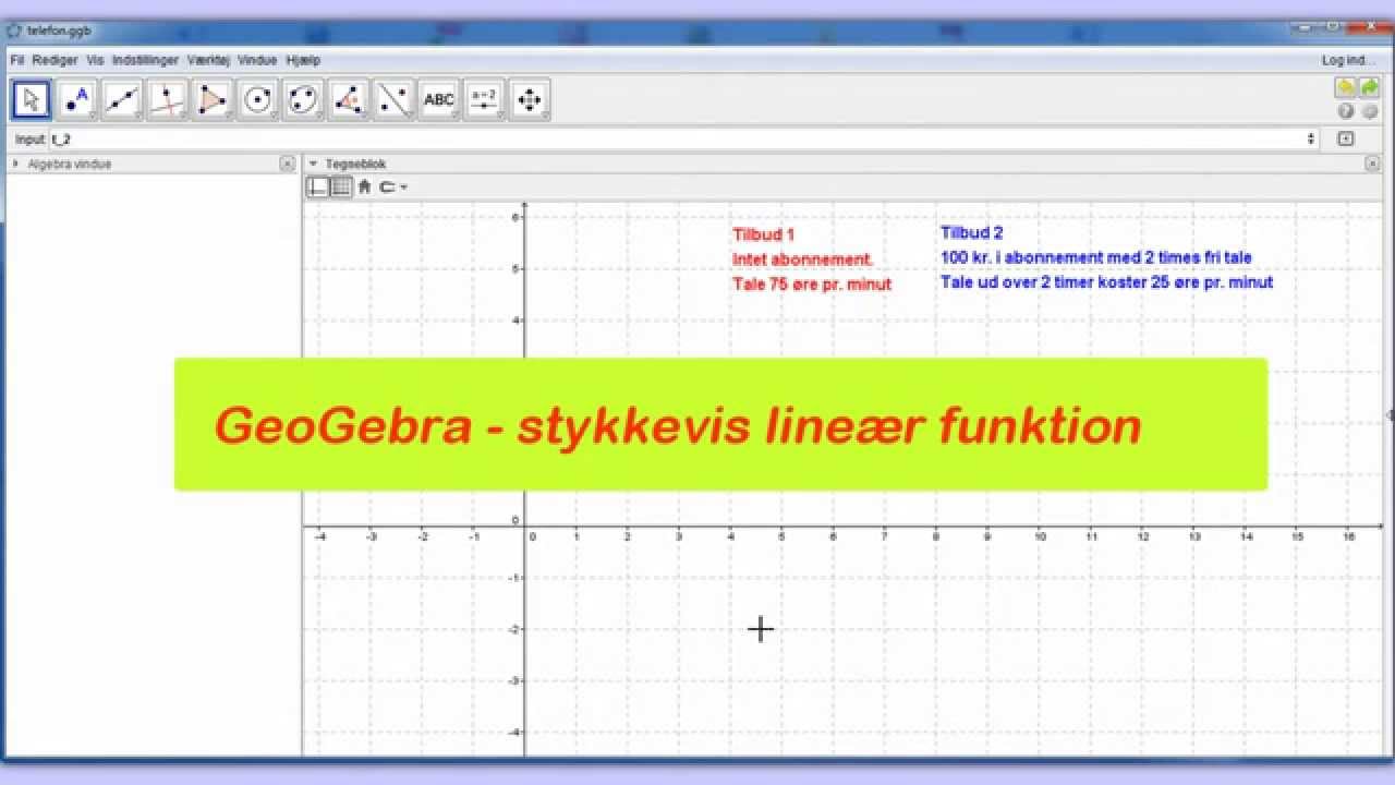 GeoGebra - stykkevis lineære funktioner