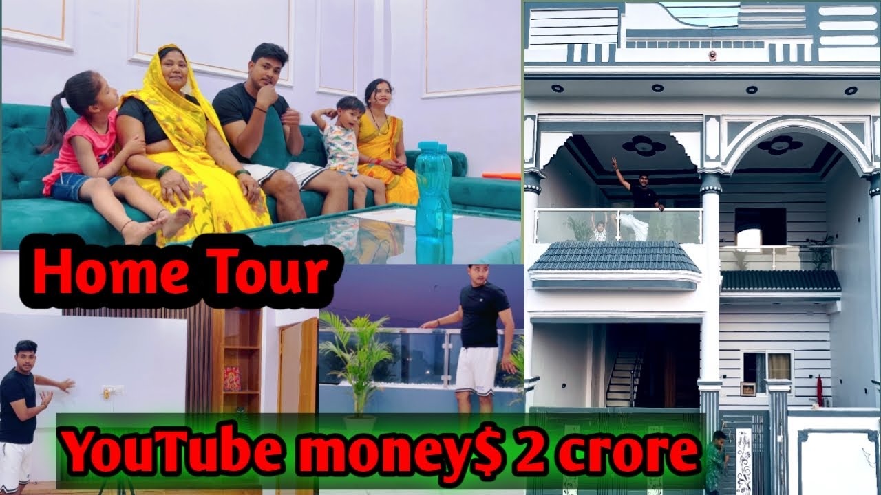 NEW HOME TOUR VLOG , YouTube k पैसे से बनवाया नया घर 🥰😍 ॥vishal banarasi house 🏡