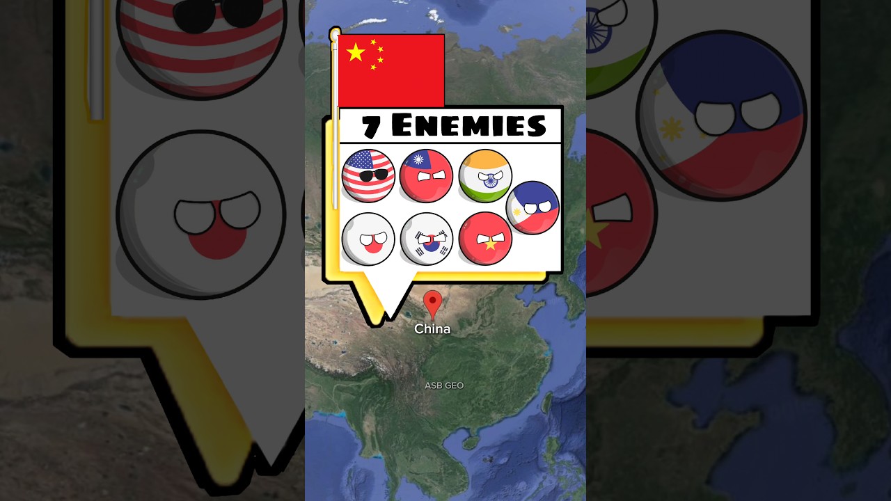 How many Enemies Different Countries Have? #shorts
