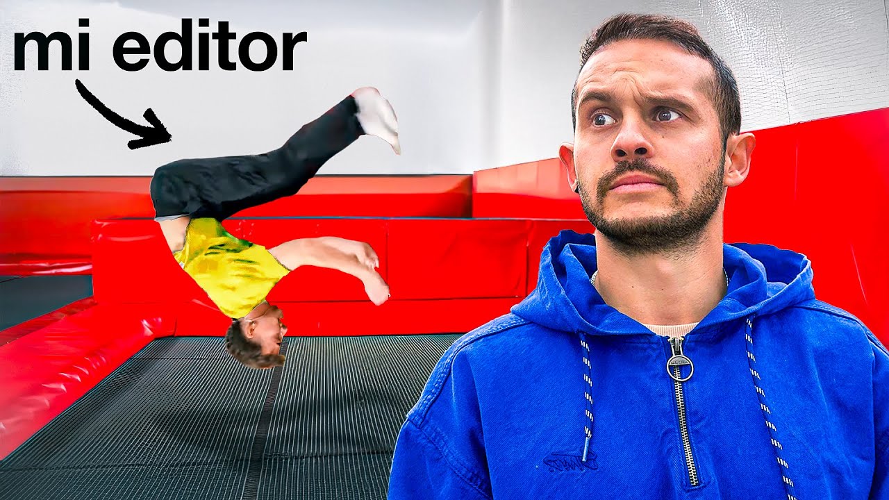 ¿Es posible aprender BACKFLIP EN UN DÍA? | Reto a mi editor