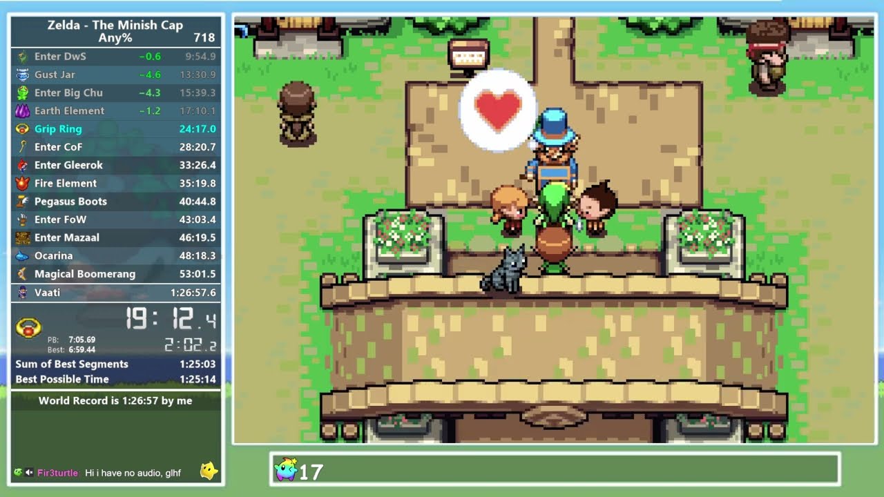 Zelda: The Minish Cap Any% Speedrun in 1:26:49 (Current World Record)