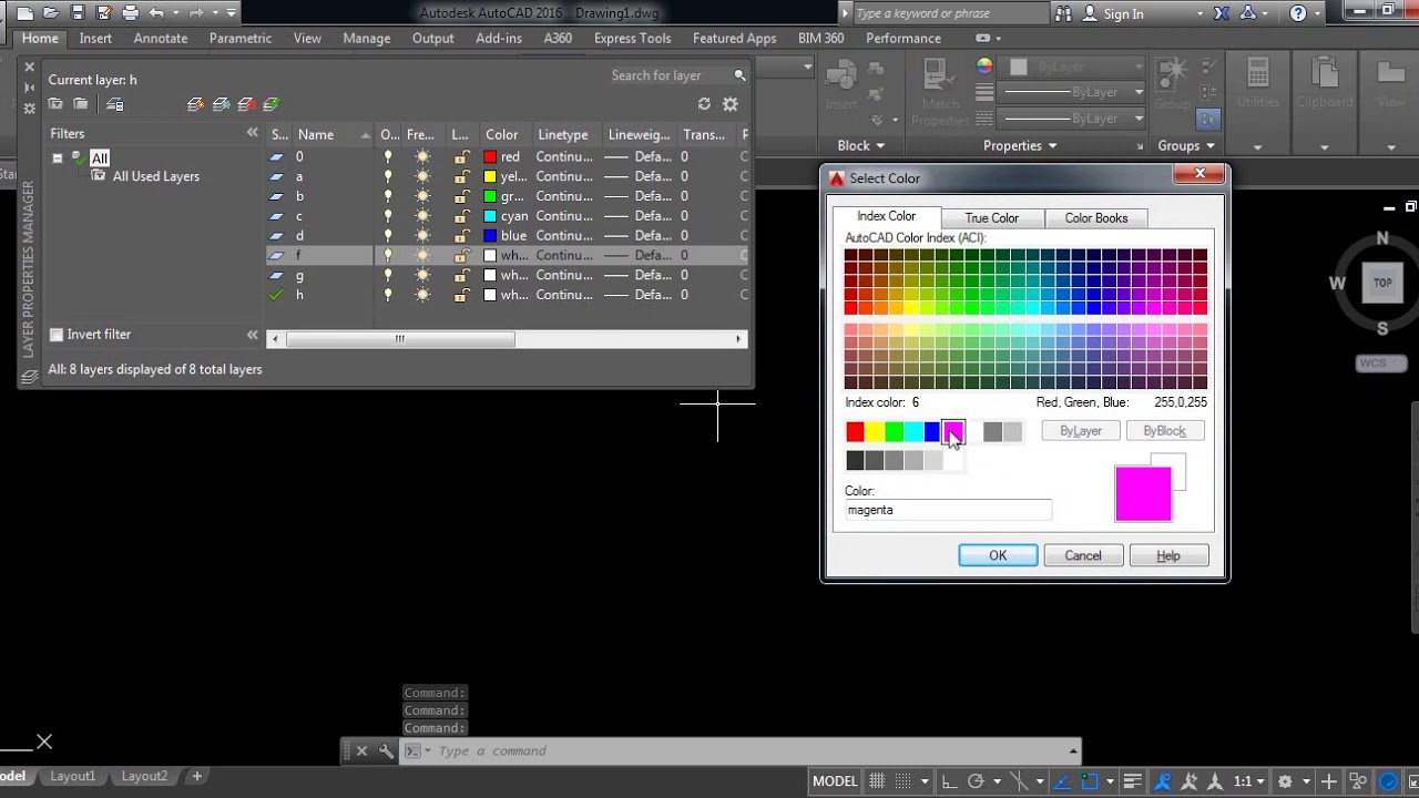 AutoCAD Tutorial - AutoCAD Layer Properties