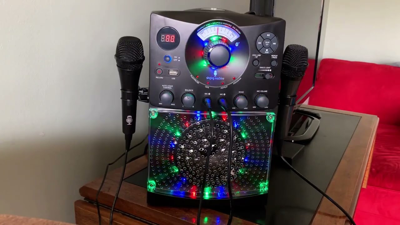Singing Machine SML385UBK Bluetooth Karaoke System with LED Disco Lights is So Much Fun B01EVKUHI4
