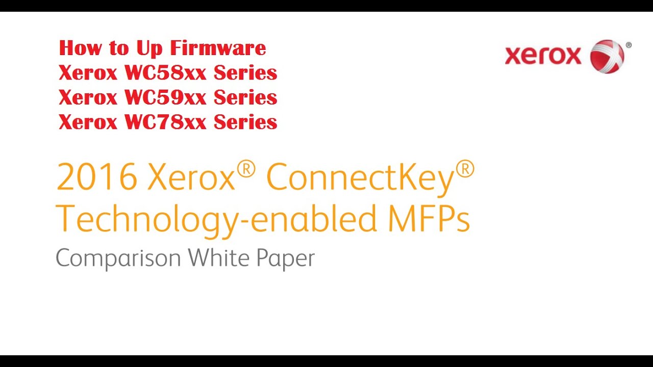 Upgrade Firmware Xerox by Embedded Web Server (EWS) WC5955 WC7835 WC7855 ALBC81xx