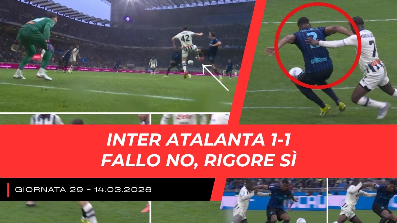 Inter Atalanta 1-1 | il fallo su Dumfries e il rigore su Frattesi: highlights e moviola
