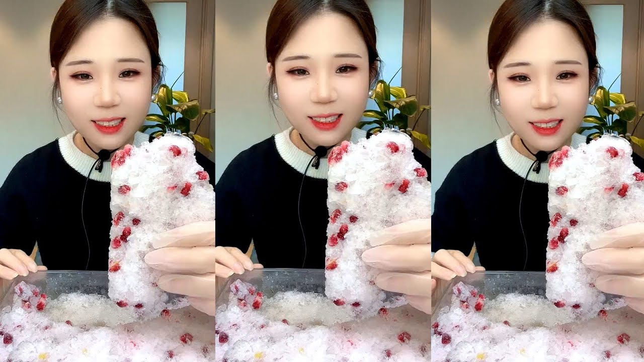 ASMR WHITE ICE EATING YY