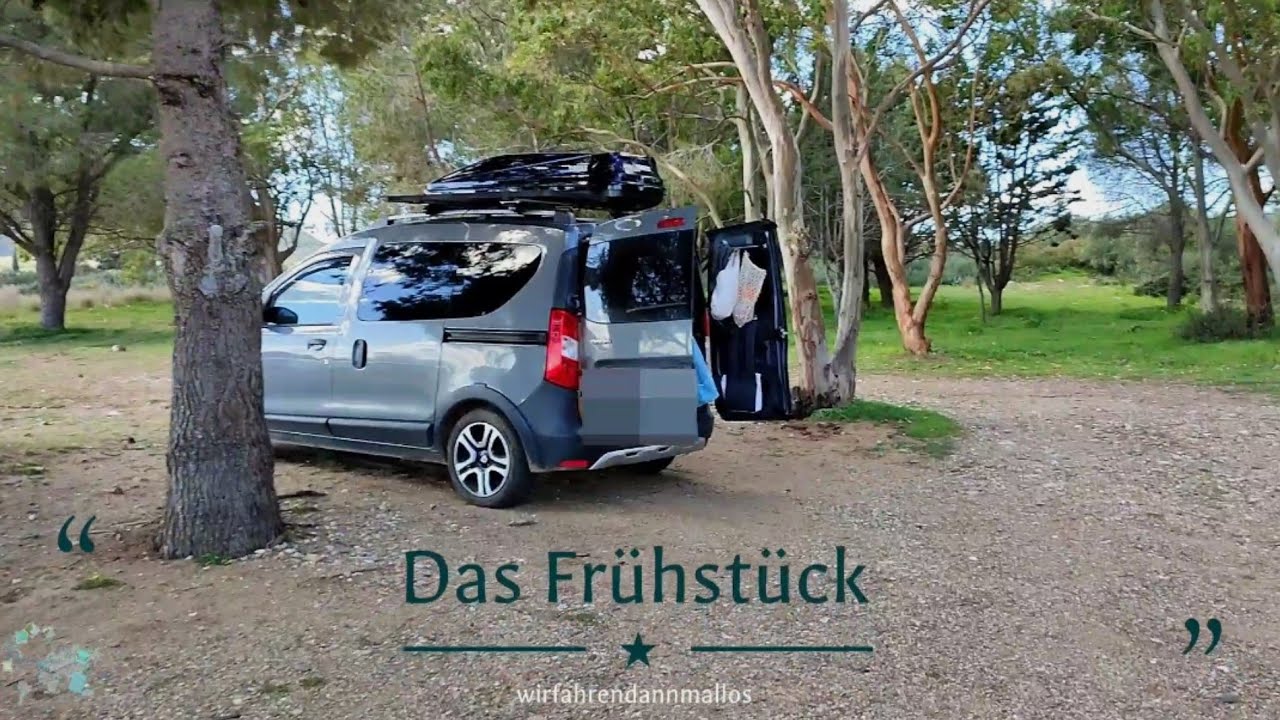 Frühstück im Minicamper | Dacia Dokker | wirfahrendannmallos | Vanlife