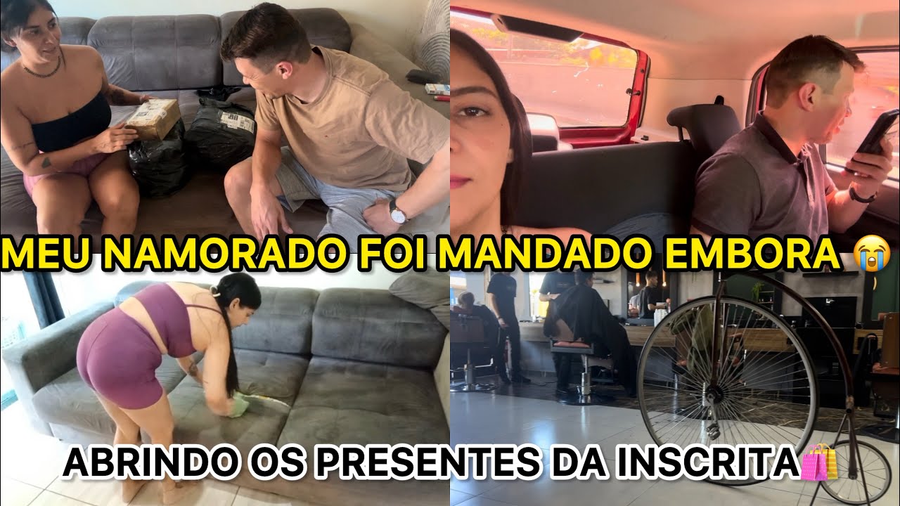 Meu namorado foi dispensado do serviço😭/como vou ver as crianças agora?😢/abri os presentes com ele🛍️