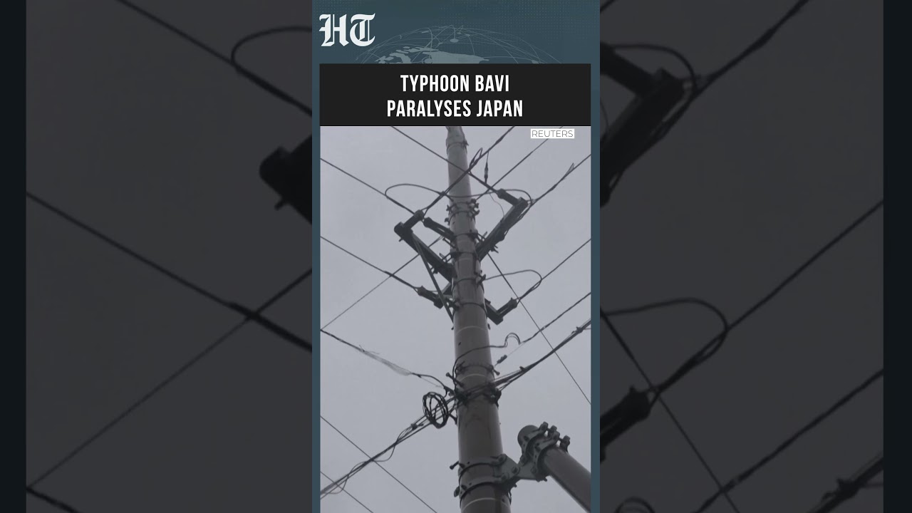 Monster Typhoon Bavi Batters Japan: 216 Km/h Winds Trigger Major Disruptions In Ishigaki #shorts