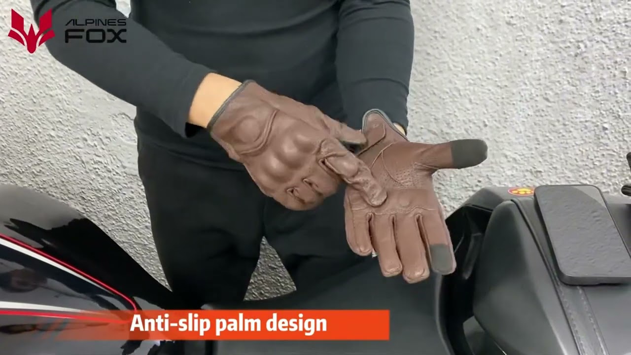 SUOMY r&eacute;tro cuir Moto gants hommes femmes Vinage peau de ch