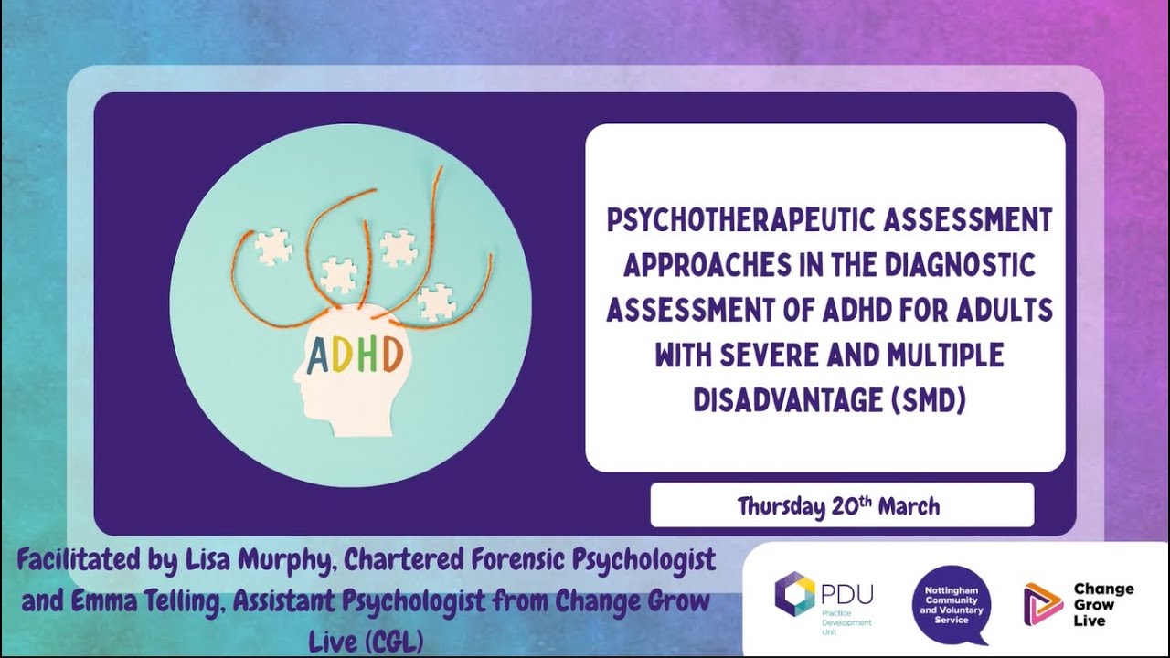 PDU webinar: Psychotherapeutic approaches in diagnostic assessment of ADHD for adults with SMD
