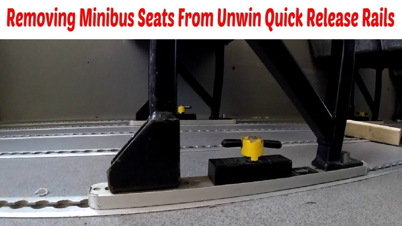 How To Remove Minibus Seats From Unwin Quick Release Rails - Mercedes Treka