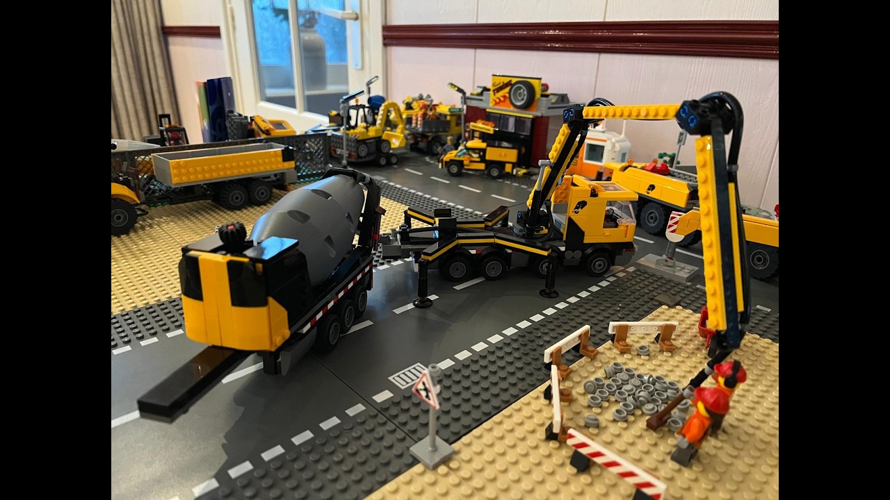 Все самодельные/модифицированные модели техники из Lego, часть 3, смешивание бетона.