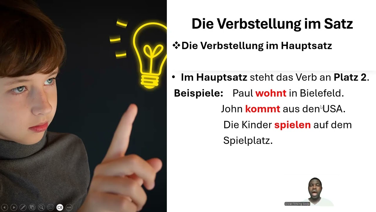 Die Verbstellung im Satz