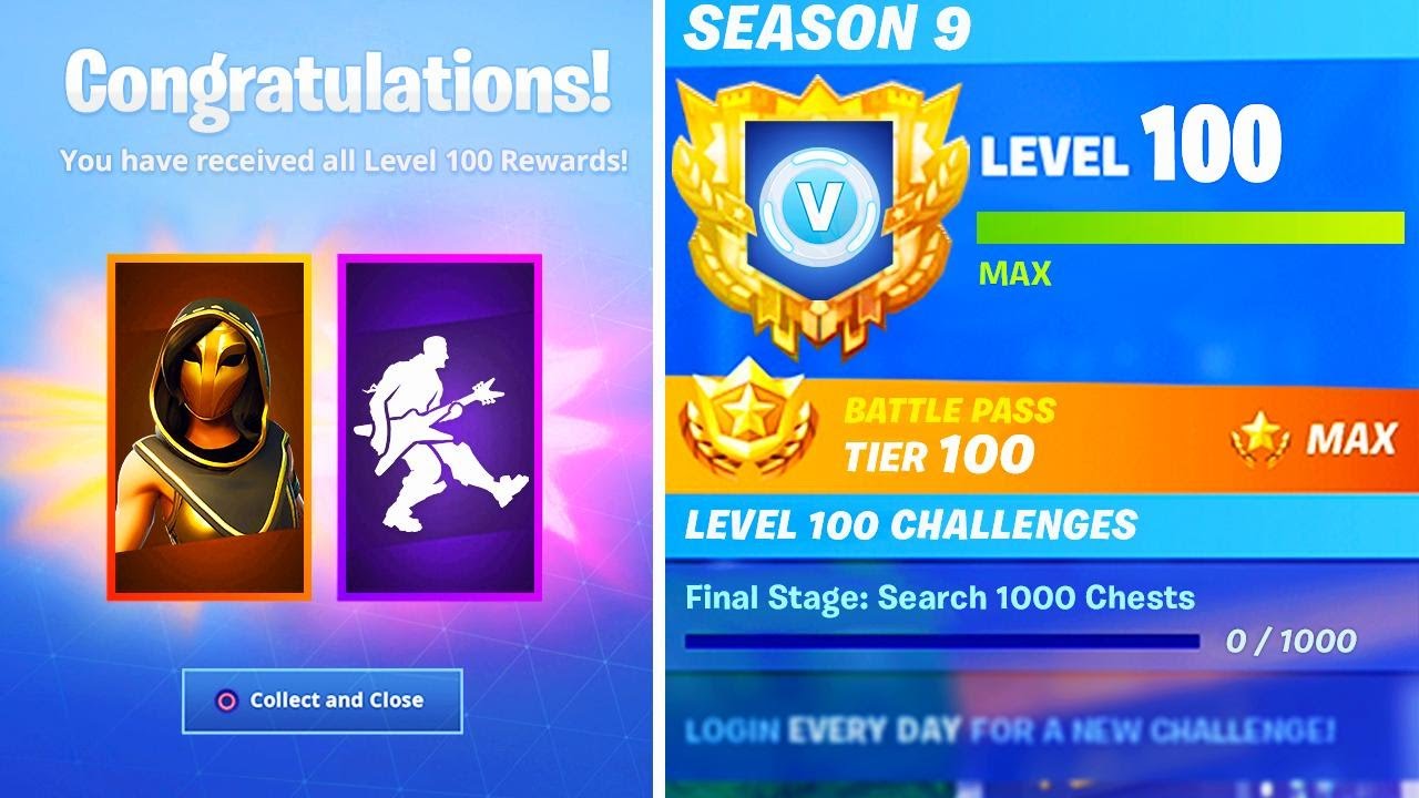 The NEW LEVEL 100 REWARDS in SEASON 9! UNLOCKED SECRET REWARDS in Fortnite! (Fortnite Battle Royale)