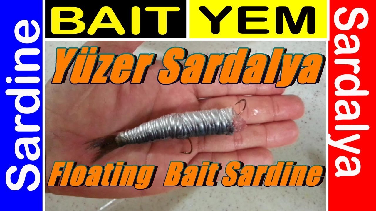 Çupra Levrek Avı için YÜZEN Sardalya Balık Yemi Sardalya Yem nasıl takılır Surf Casting 7fishing