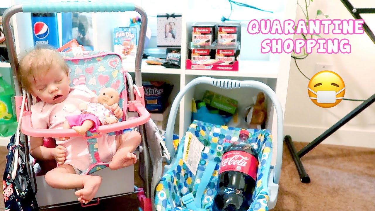 Taking Reborn Baby Doll Shopping During Quarantine for Joovy Car Seat