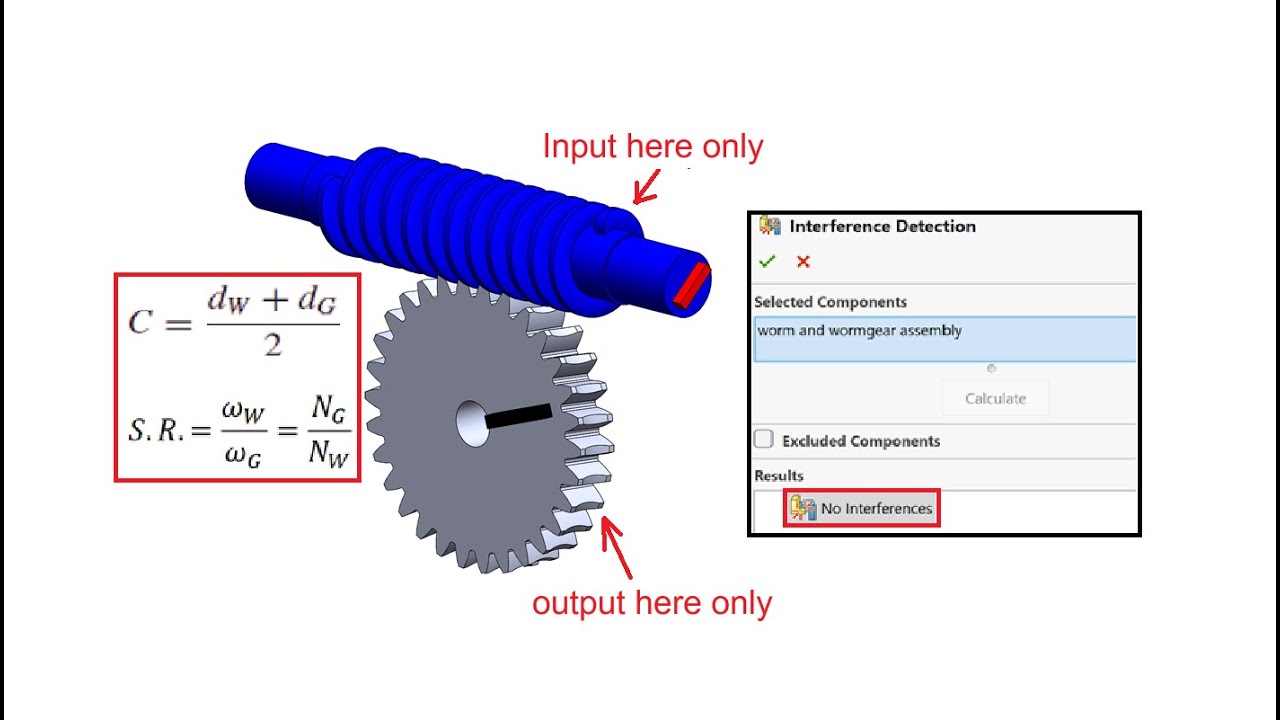 Правильная сборка и анализ движения червяка и червячной передачи в SolidWorks