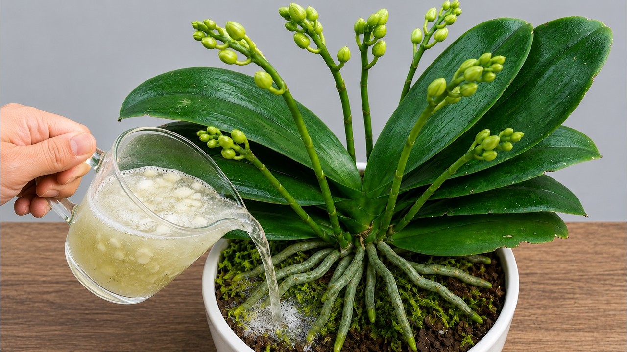 Just 1 Cup per Week! Orchids Grow New Roots and Bloom All Year Round