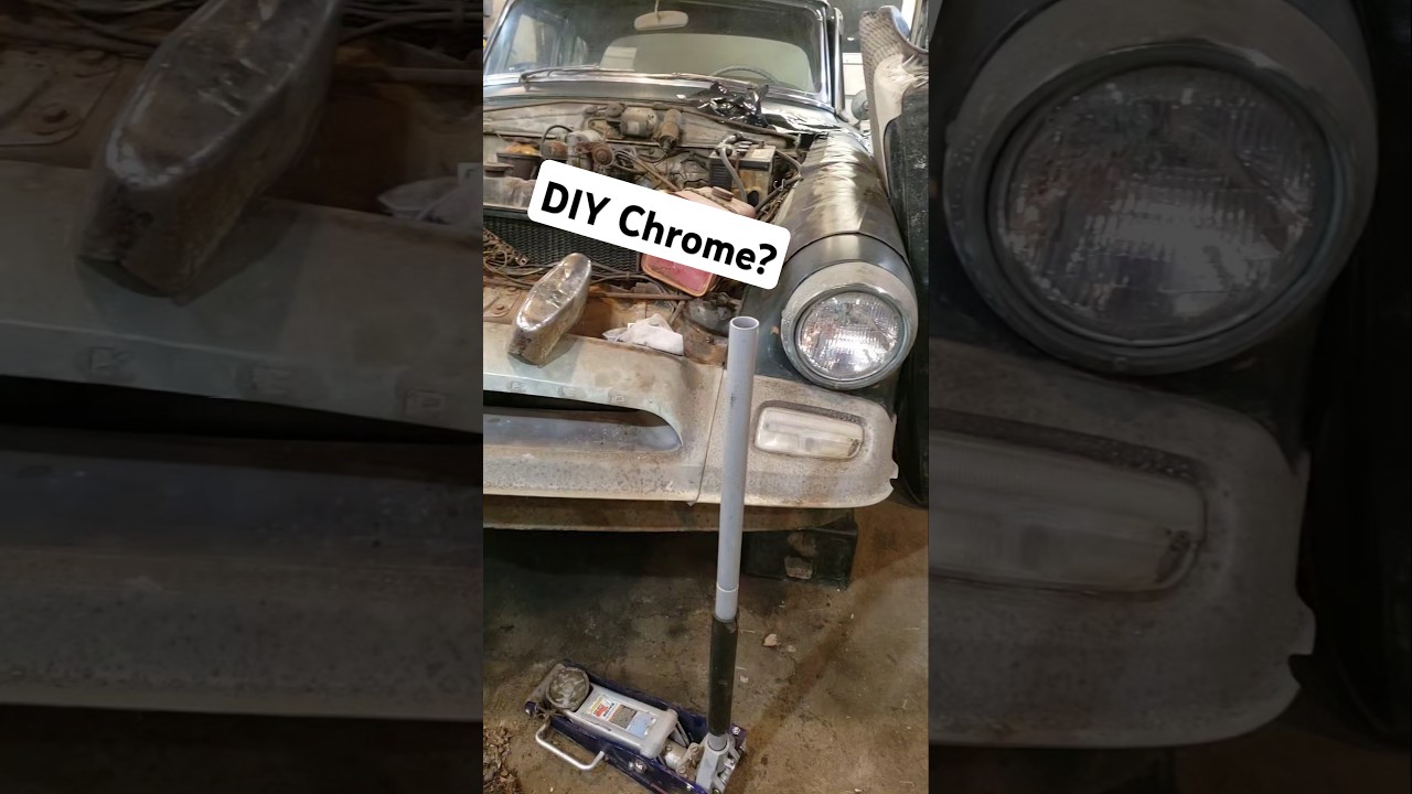 Powder Coat Instead of Chrome? #automobile #classiccars #chrome #powdercoat #diy