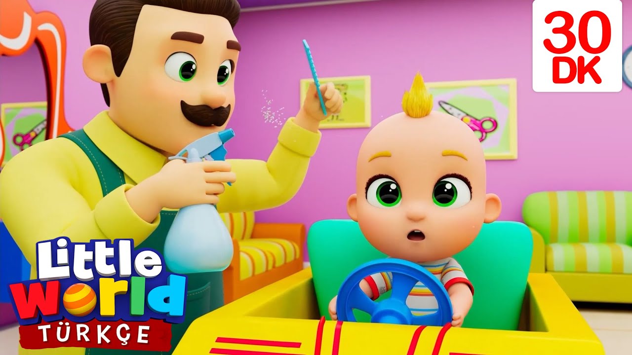 Bebek Saç Tıraşına Gidiyor - Şimdi Tarz Olma Zamanı | Eğlenceli Ve Öğretici Şarkıları | Little World