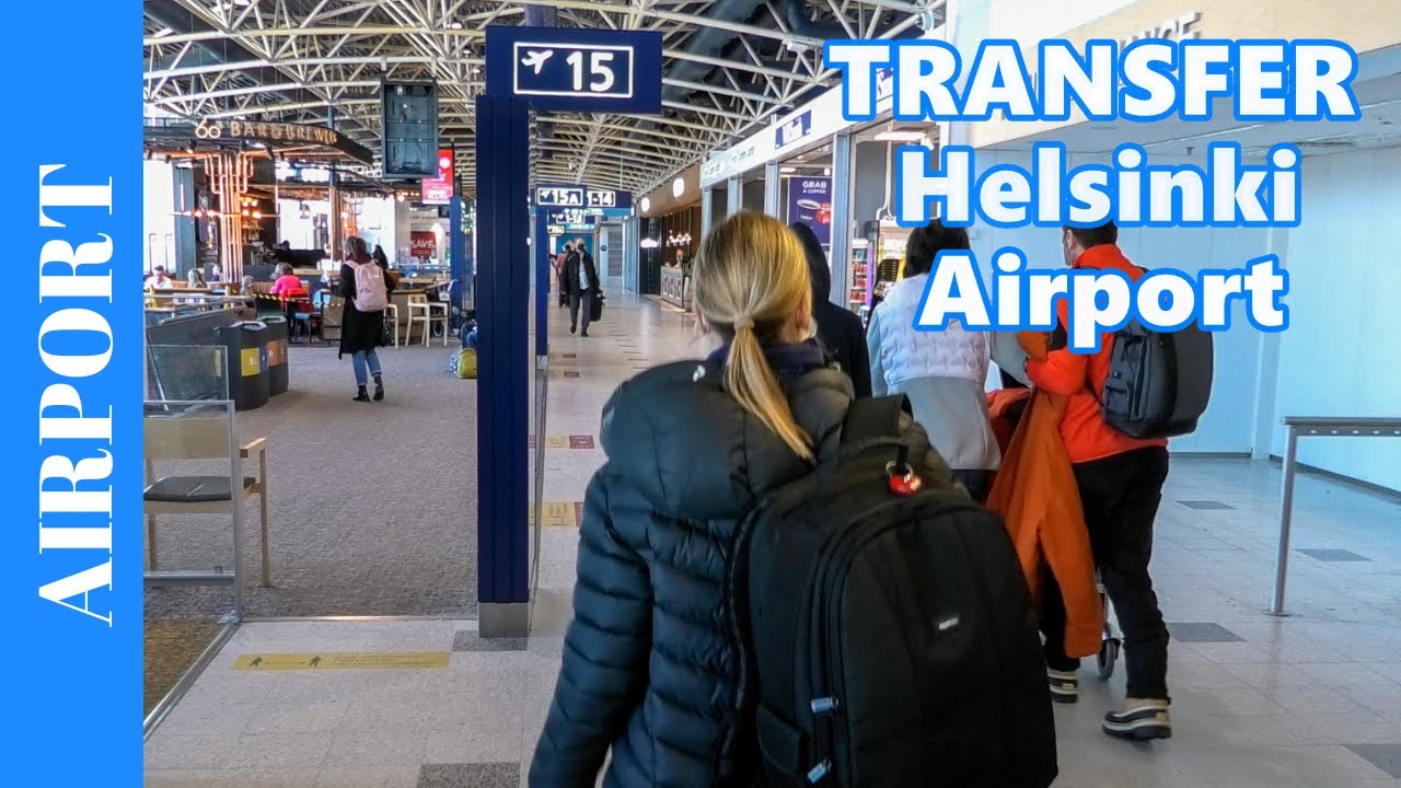Transfer at Helsinki Airport - Transit walk to Connection Flight at Helsinki Vantaa Airport, Finland