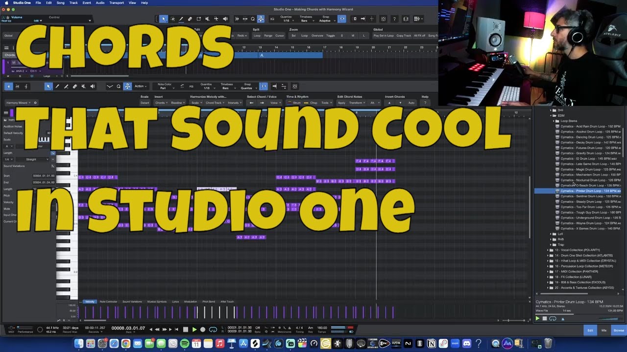 Making Chords with Harmony Wizard in Studio One