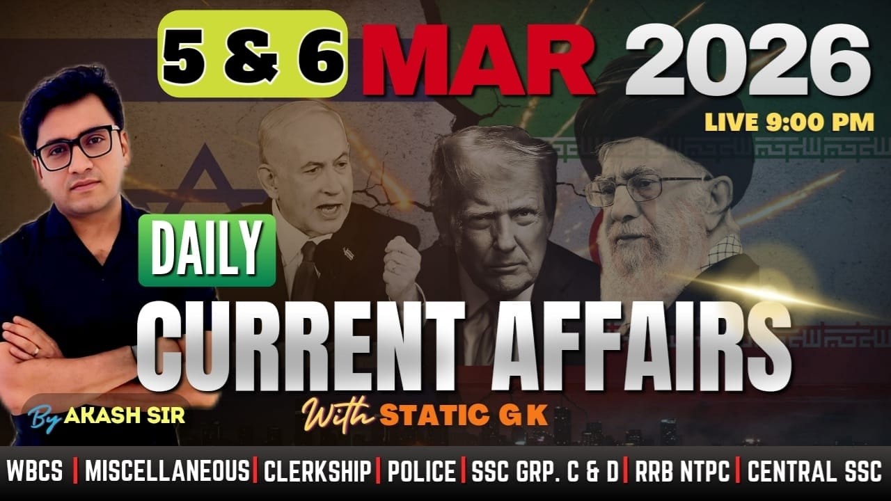 5 & 6 MARCH || 2026 || Current Affairs+ GK || MCQ || Note Book
