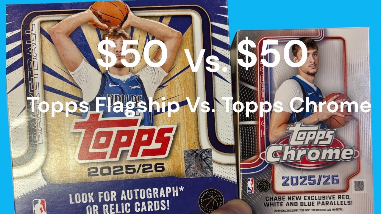 NBA Topps Flagship VS NBA Topps Chrome 2025-2026!! Best Value?!? #sportscards #nba #topproducts
