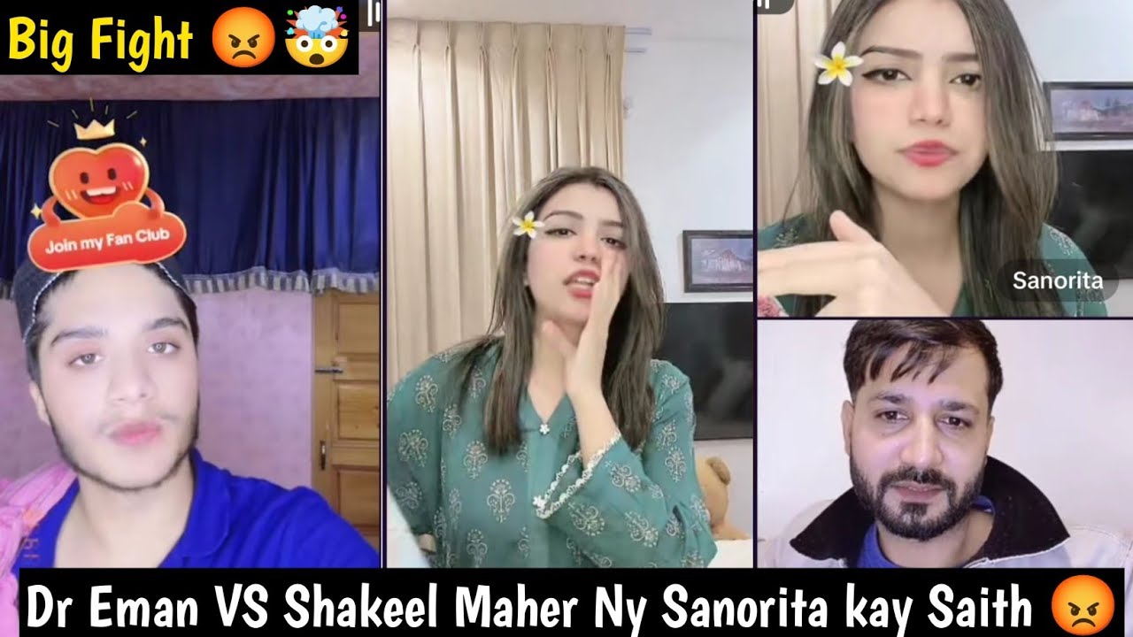 Dr Eman VS Shakeel Maher Sanorita TikTok Live Matach Big Fight 😡 Sanorita Dr Eman 🤯