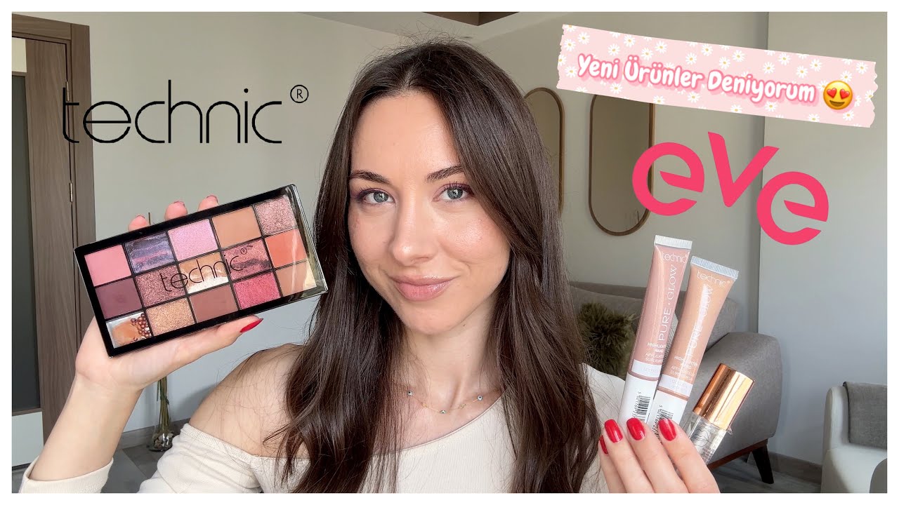 TECHNIC ÜRÜNLERİNİ DENEDİM 😍 | EN YENİ EVESHOP ÜRÜNLERİ 💁‍♀️ | MUADİL FAR PALETİ, DUDAK YAĞI 💋