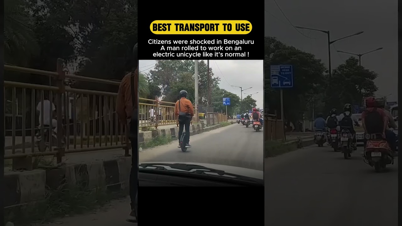 Bengaluru’s Streets Stunned by This One-Wheel Commuter ! 