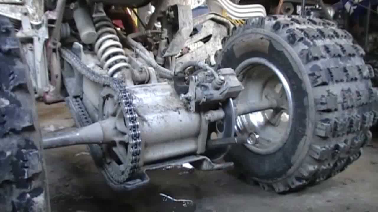 How to Tighten the chain 04 Yamaha Raptor 660R tutorial
