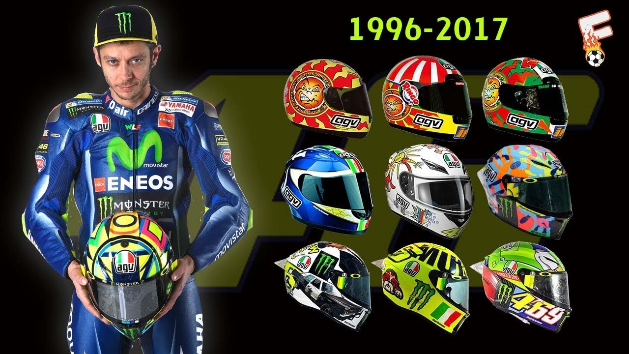 Valentino Rossi Helmets Design 1996 - 2017