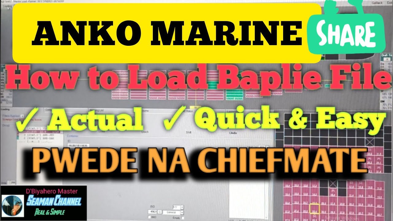 169:ANKO MARINE - How to Load Baplie or edi File
