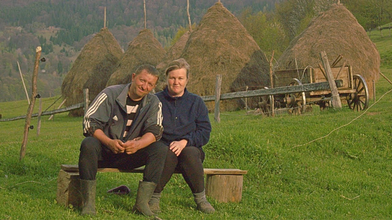 Peaceful Life of a Young Couple in Transylvanian Mountains