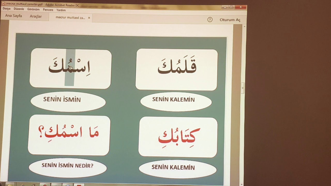 25) MECRUR MUTTASIL (İYELİK) ZAMİRLERİ