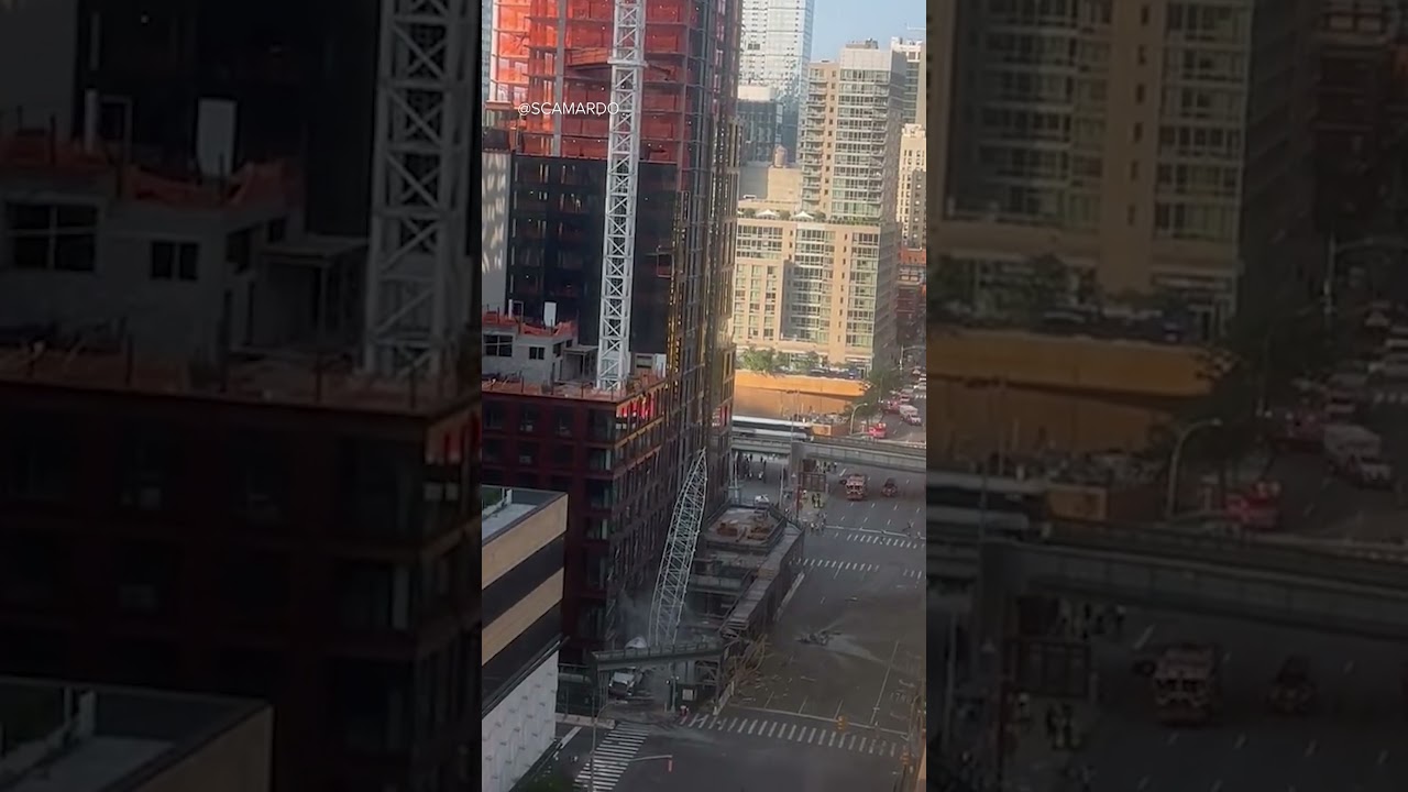 Crane collapse NYC: Manhattan high-rise crane fire sends debris falling to street