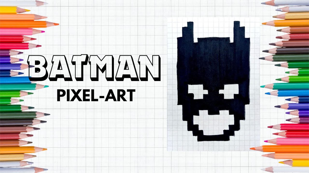 Como Dibujar a Batman en Pixel Art - How To Draw Batman #pixelart #batman #superhero #batmanarkham