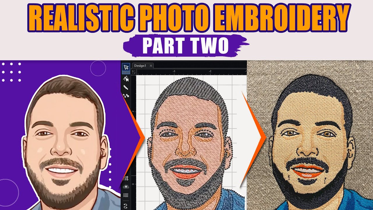 Embroidering a picture of your FACE (SHOCKINGLY real!)