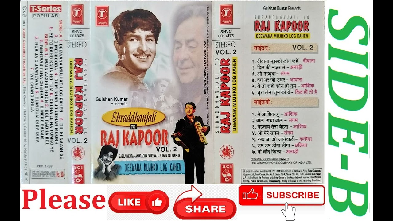 HITS OF RAJ KAPOOR BY BABLA MEHTA