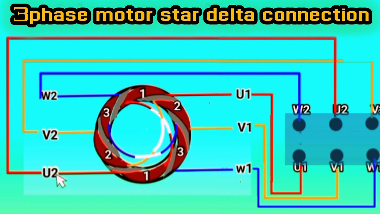3 phase motor delta connection diagram