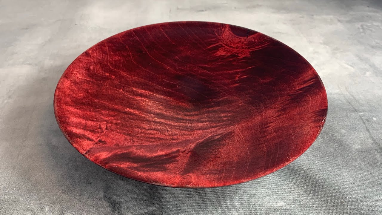 Double dyed saucer - How to dye wood