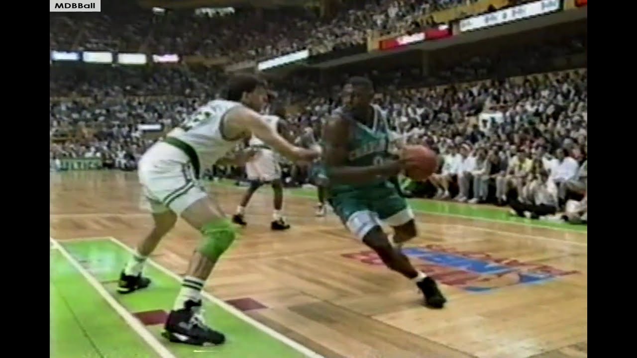 NBA On NBC - Larry Johnson & Alonzo Mourning Battle McHale & Parish In Boston! 1993 Playoffs R1 G2