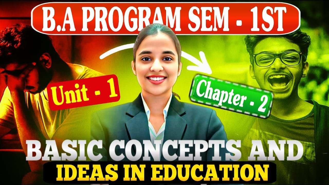 Basic Concepts and Ideas in Education Unit - 1 Chapter -2 BA Pro 1st Sem Hindi / English Both Medium